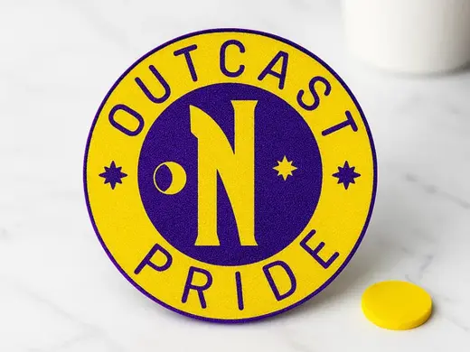Wednesday Outcast Pride Badge – Magnet or Pin