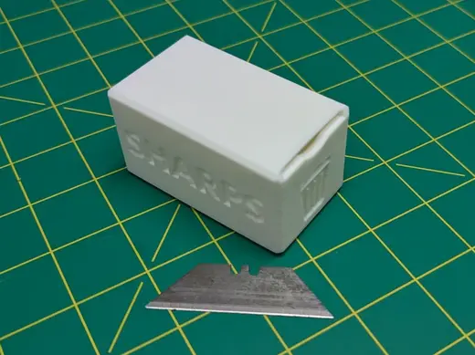 Utility Razor Disposal Box - Sharps Container