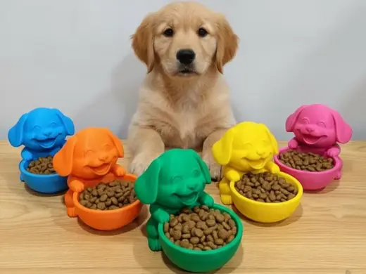 3D Printed Happy Puppy Bowl