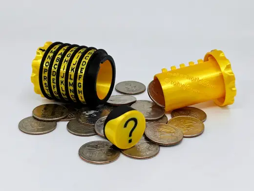 20-Quarter Cryptex Cylinder Puzzle $5 Gift