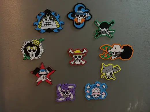 One Piece Magnets - 10 Mugiwaras