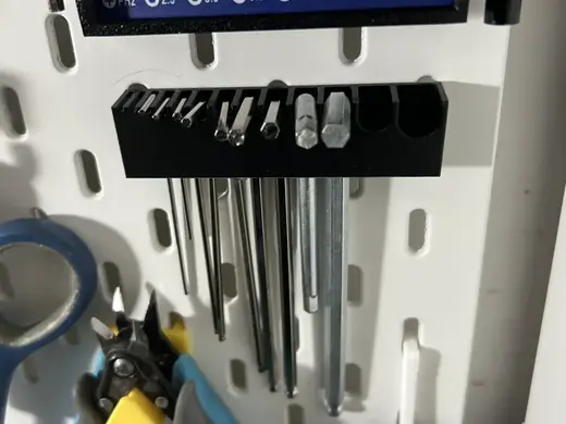 Allen hex screws holder for IKEA SKADIS