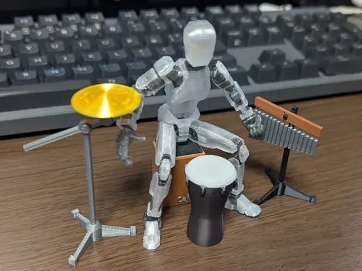 Mini Percussion(Wind Chime, Djembe, Cajón, Cymbal)