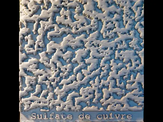 Projet microphotographie 3D cristaux sulfate de Cu