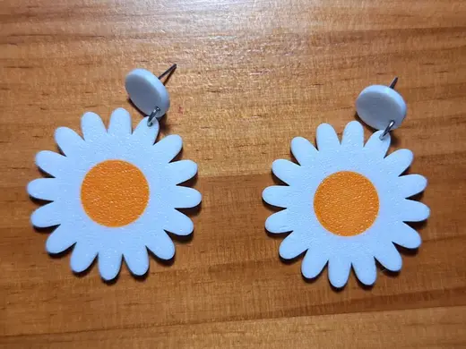 Pendientes con forma de margarita