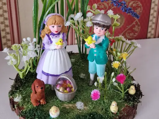easter couple children