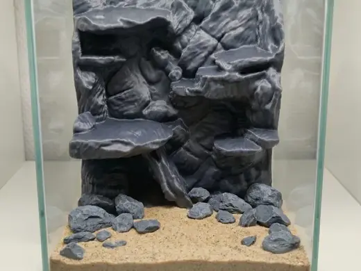 Rocky Cliff Stone Aquarium Terrarium Background