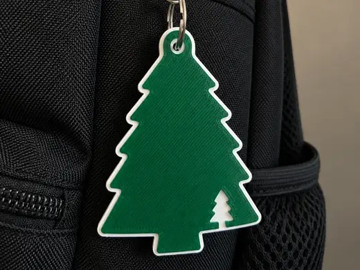 Simple Christmas Tree Keychain