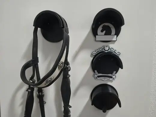 Horse Bridle Hook Set – 4 Equestrian Designs