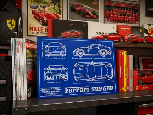 Ferrari 599 GTO - Blueprint