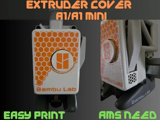 A1/ A1 Mini Extruder Cover Honey (+ A1 X motor)