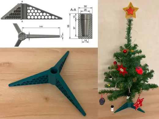 Christmas Tree Stand (printed in one piece)