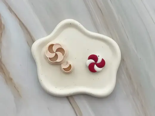 Christmas Candy Polymer Clay Earrings Cutter