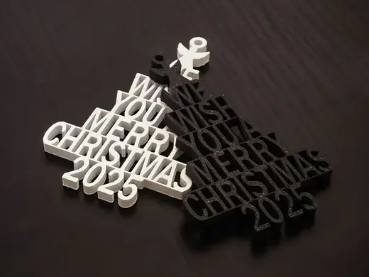 Tannenbaumanhänger „We Wish You a Merry Christmas“