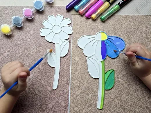 Flower Coloring Craft Set 2 Creative Craft