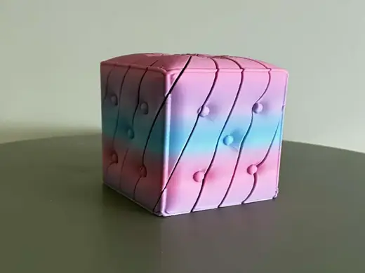 Twisty ottoman pouf fidget