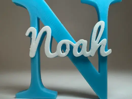 Placa de Nome 3D - Noah