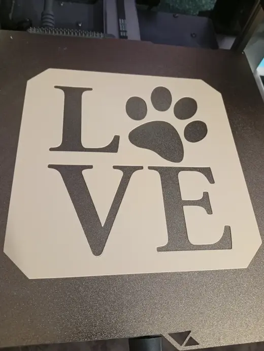 Dog Love - Stencil template