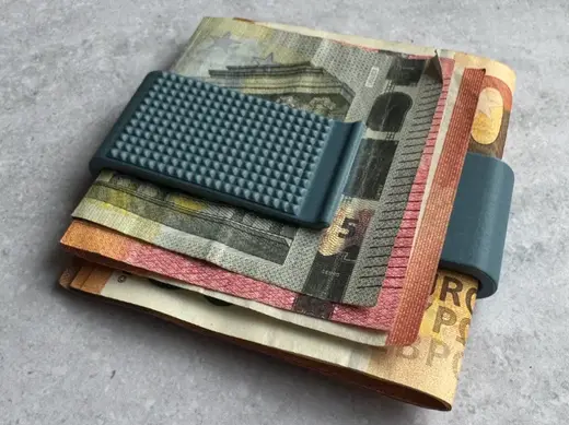 Double Clip Geometric Grip Money Clip