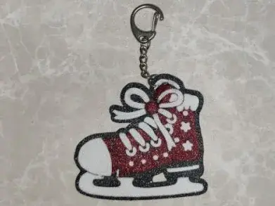 Glitzer - Sneaker auf Eis Keychain