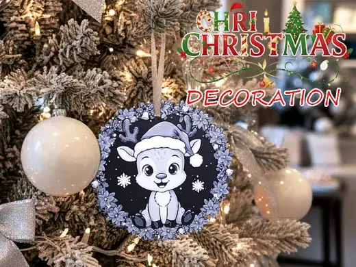 Baby Reindeer Deer Cervo Christmas Decoration Tree