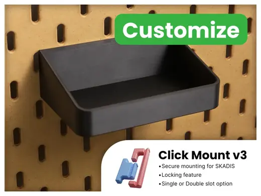 Strong Customizable Tray for SKADIS