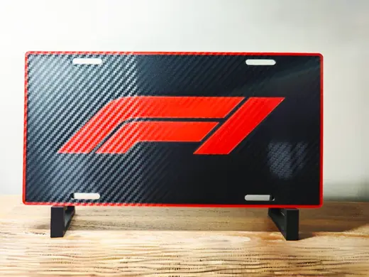F1 Logo Licence Plate