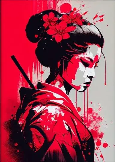 Japanese Geisha Art HueForge