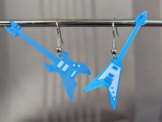 Boucle d'oreilles guitares électrique