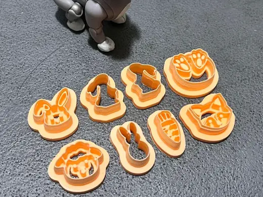 Awesome animal sheep fox rabbit carrot clay cutter