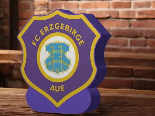 1. FC Erzgebirge Aue Lichtbox mit Ständer