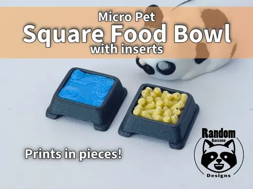 Micro Square Food Bowl (with Inserts)