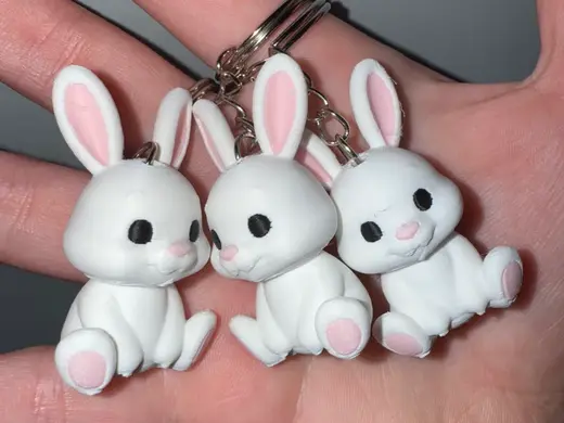 Cute bunny keychain