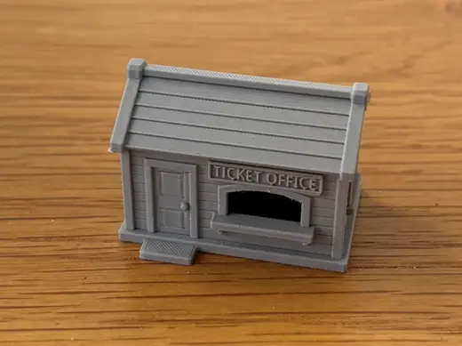 N/OO Scale Ticket Office (Rural) Model Railway