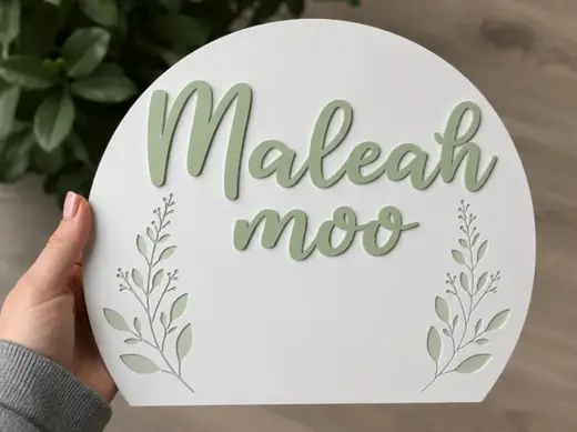 Personalised Botanical Name Plaque - 2 Versions