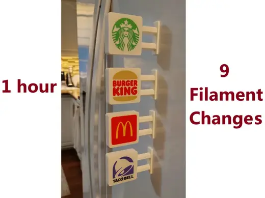 4 Fast Food Magnet Signs (AMS)