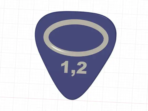 Gitarren Plektrum 4, 1,2mm