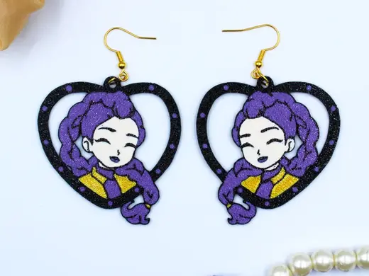 Kpop Demon Hunters Huntrix Rumi Earring Keychain