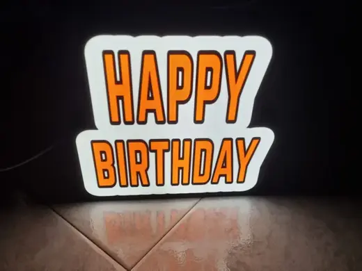 Happy Birthday lightbox/ Buon Compleanno lampada