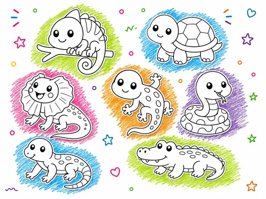 Reptiles para Pintar ¡Diversión para los Peques!