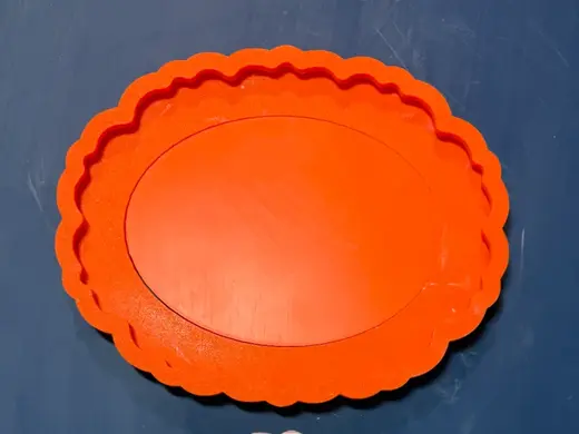 Scalloped Oval Clay Cutter and Press Plate Set