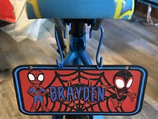 License plate for kids Bicycle with name