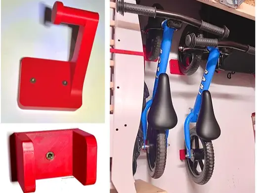 Kids running bike wall mount