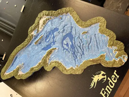Lake Superior Depth - Topographic model