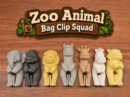 Zoo Animal Bag Clip Squad