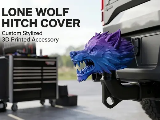 Lone Wolf Hitch Cover – 2-inch Receiver Accessory
