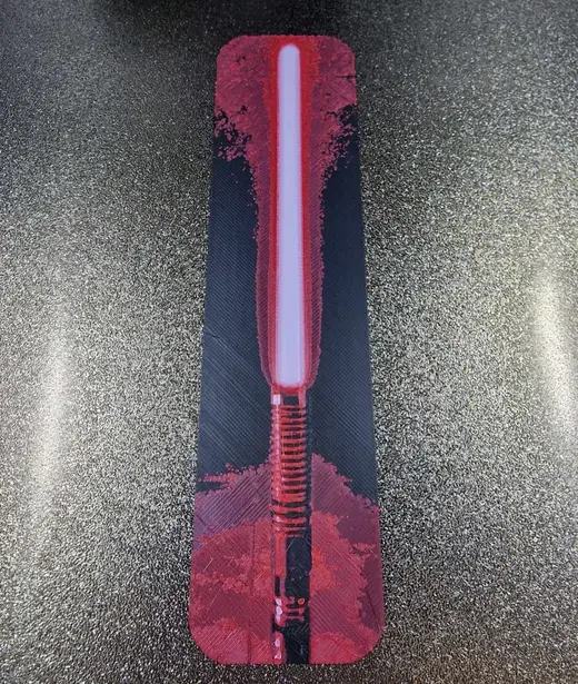 Darth vader lightsaber hueforge bookmark