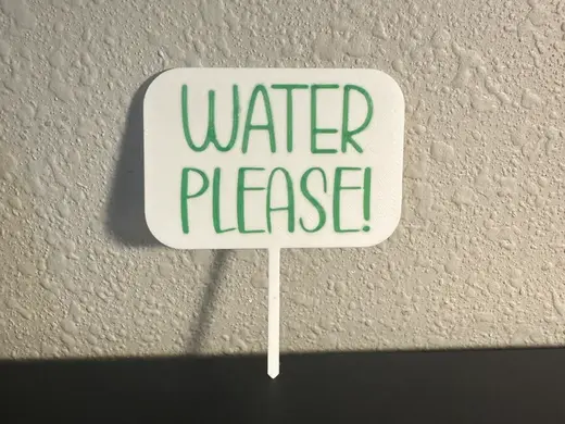 Plant Label - Water Reminder