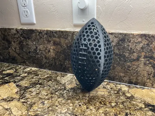 Airless football with spin stabalizer (No Logo)