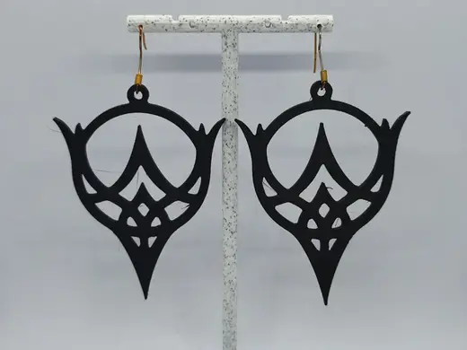 Aretes Flor de Lis Oscura